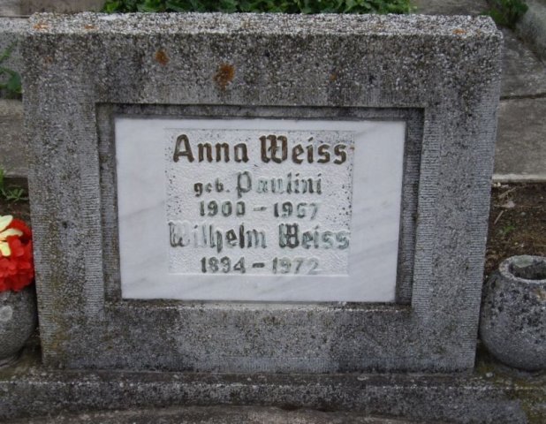 Weiss Wilhelm 1894-1972 Paulini Anna 1900-1967 Grabstein
